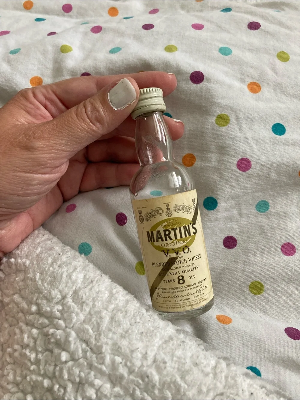 Martin's Original Blended Scotch Whisky Mini Bottle - vintage EMPTY